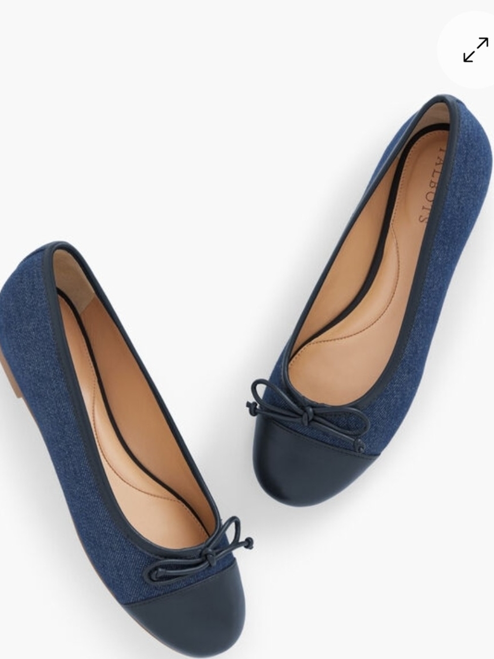 Blair Cap Toe Ballet Flats - Denim